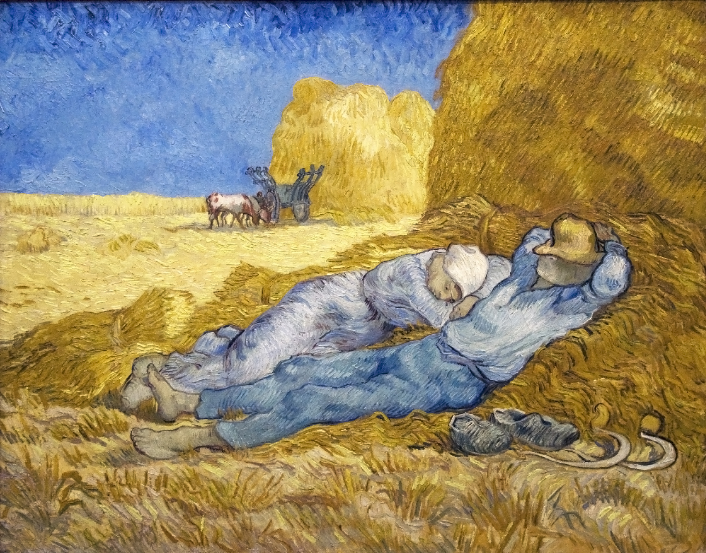 Картина Ван Гога Полдень, отдых крестьян, по работе Милле